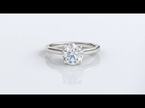 SR1052 Round Cut Diamond Solitaire Engagement Ring