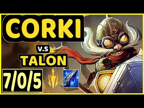 TINOWNS (CORKI) vs TALON - 7/0/5 KDA MID CHALLENGER GAMEPLAY - BR