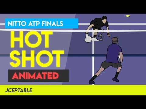 EPIC Federer Hot Shot Volley vs Djokovic ANIMATED! | Nitto ATP Finals 2012