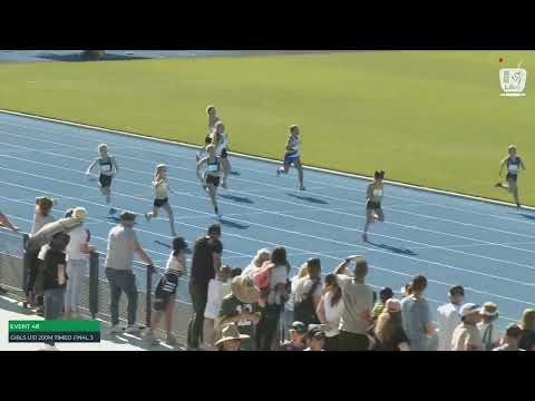 U10 Girls 200m Timed Final 3: 2022 Commonwealth Bank State Track and Field Championships // LAVicTV