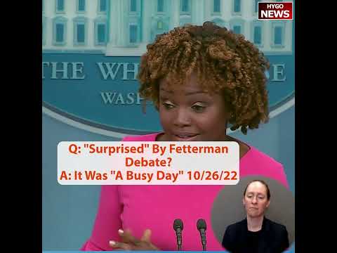 Q: 'Surprised' By Fetterman Debate? A: It Was 'A Busy Day'