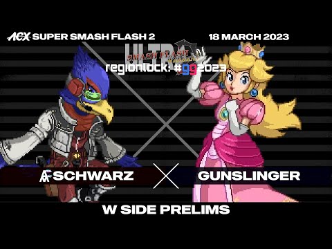 Schwarz (Sheik, Falco) vs Gunslinger (Peach) - W Side Prelims - REGIONLOCK: #GG2023