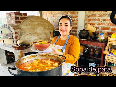 Como hacer SOPA DE PATA Salvadoreña