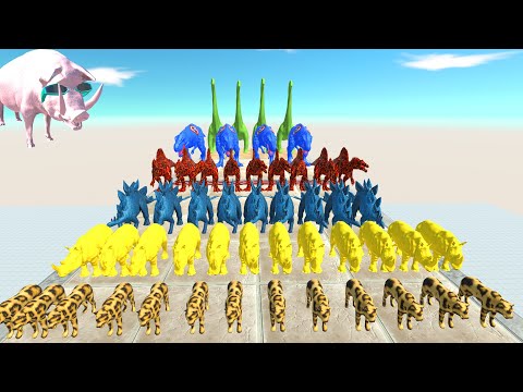 All Animal Colors Race To Get a Pink Pig #22  - Animal Revolt Battle Simulator