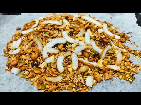 Homemade Tropical Coconut Granola - Crispy, Nutty & Naturally Sweet!