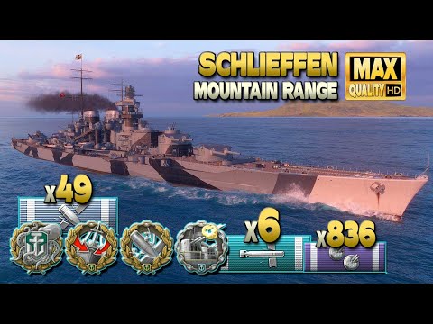 Battleship Schlieffen: Nice offensive game play - World of Warships
