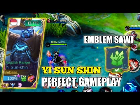 TOP GLOBAL YI SUN SHIN EMBLEM JUNGLE GAMEPLAY | PERFECT GAMEPLAY - YSS FAST FARM- MOBILE LEGENDS