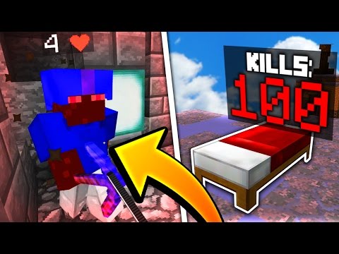 100 KILLS IN BED WARS! Minecraft King Penguin TROLLING