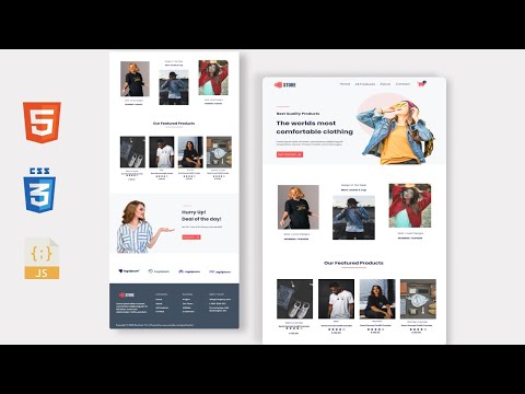 How to Create Complete Responsive Ecommerce Website Using HTML and CSS | Responsive Website Tutorial