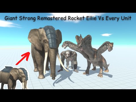 Giant Strong Remastered Rocket Ellie Vs Every Unit ARBS |Animal Revolt Battle Simulator