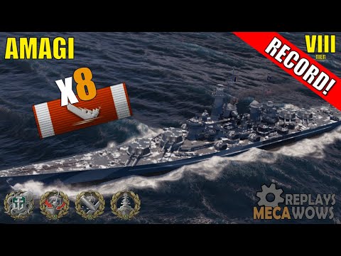 Amagi 8 Kills & 181k Damage | World of Warships Gameplay