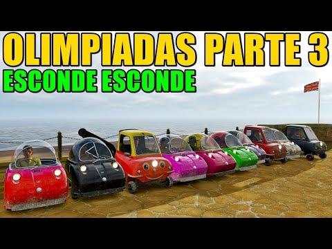 OLIMPÍADAS PARTE 3 - ESCONDE ESCONDE COM O CARRO DE 3 RODAS - FORZA HORIZON 4 - GAMEPLAY