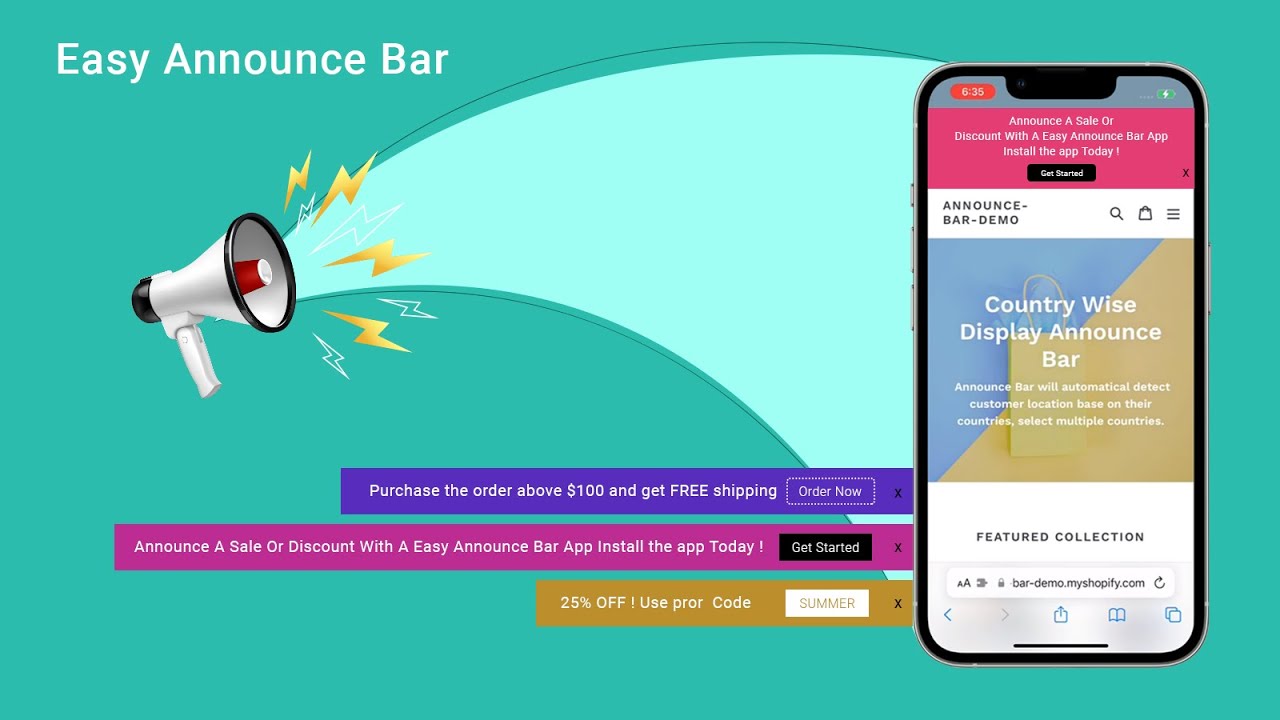 Easy Announce Bar Demo