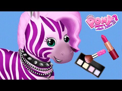 Fun Animal Horse Care - Pony Girls Hair Salon Unicorn Dress Up.