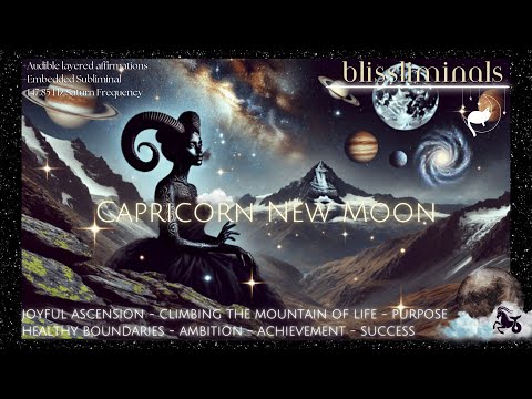 capricorn new moon askfirmation bath +147.85Hz [ASCENSION AMBITION INEVITABLE SUCCESS] ♑🌑✨