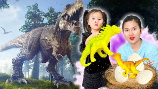 Changcady cùng em Cam vào thế giới khủng long, tìm được trứng khủng long bạo chúa