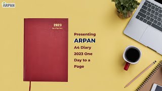 Arpan 2023 Diary, A4 One Day to a Page Diary ST-2194RD