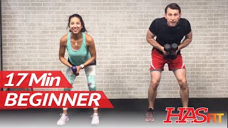 17 Min Strength Training Workout for Beginners - Beginner Workout Routine at Home for Women & Men