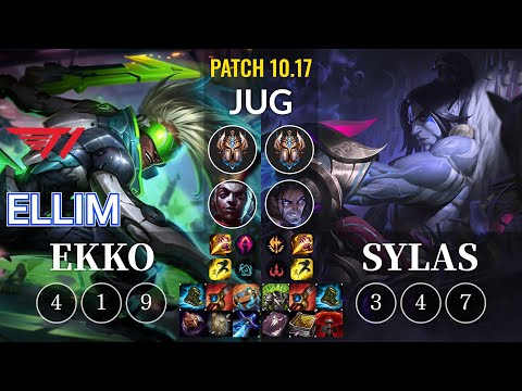 T1 Ellim Ekko vs Sylas Jungle - KR Patch 10.17
