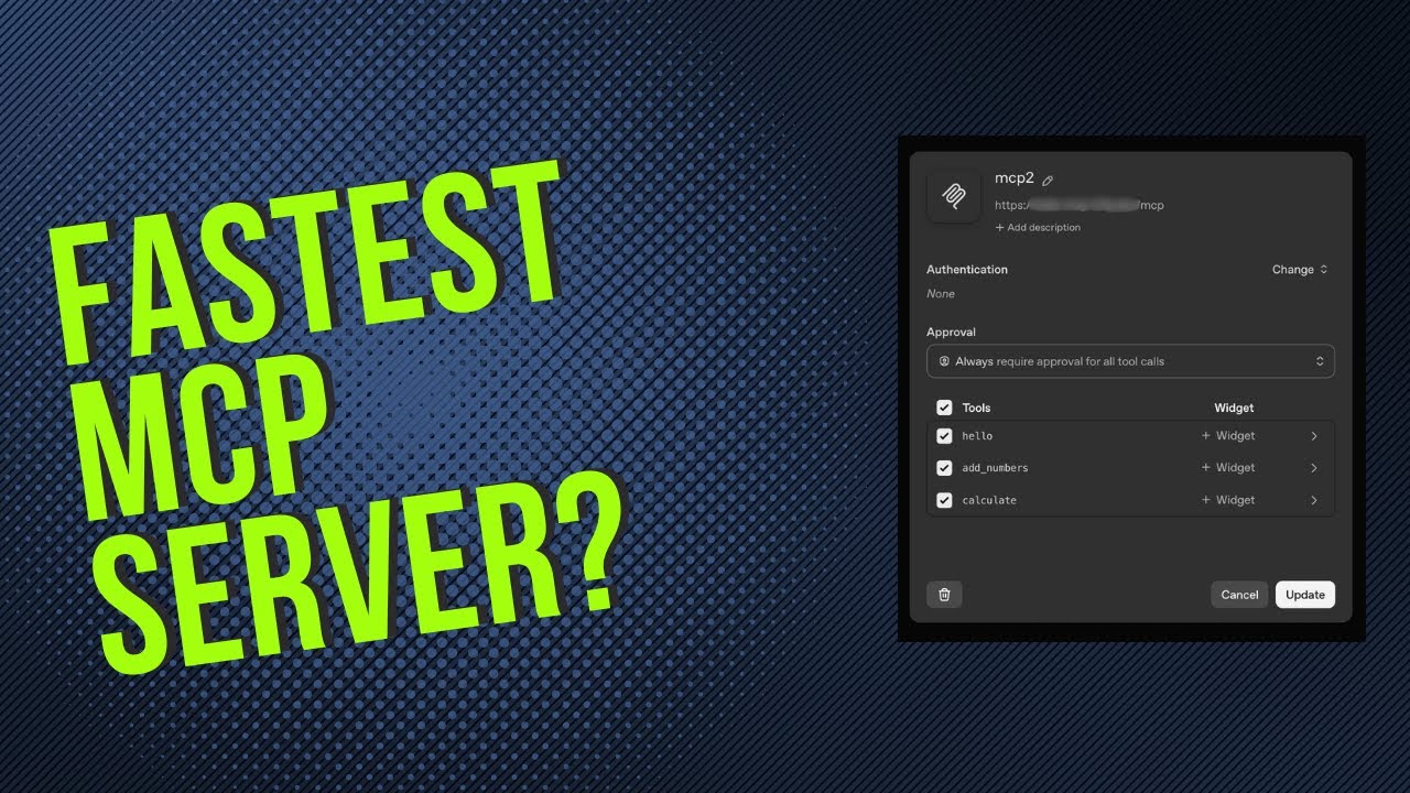Create a super fast MCP server, deploy and connect to openai agent builder in 15 MINS
