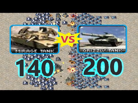 Mirage Tank vs Grizzly - Same Cost - Red Alert 2
