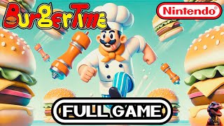 BurgerTime 1985 | NES Longplay | Classic Retro Gameplay | No Commentary