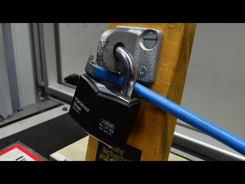 Why a closed shackle padlock is best.