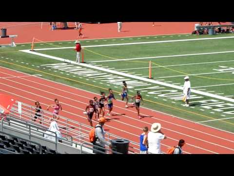 2017 USATF Region 12 9-10 Girls 100 Meter Dash Prelims Heat 2/3