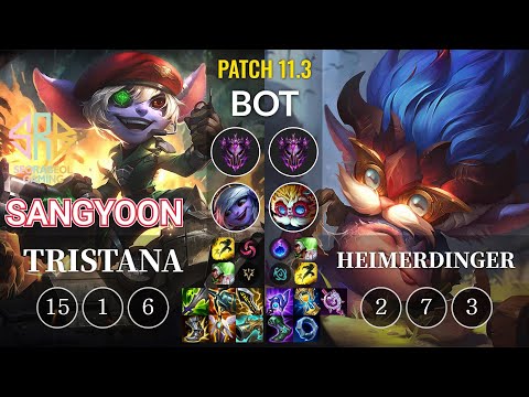 SRB Sangyoon Tristana vs Heimerdinger Bot - KR Patch 11.3