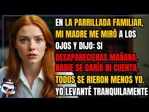 At the family barbecue, my mother looked me in the eye and said, "If you disappeared tomorrow, no...