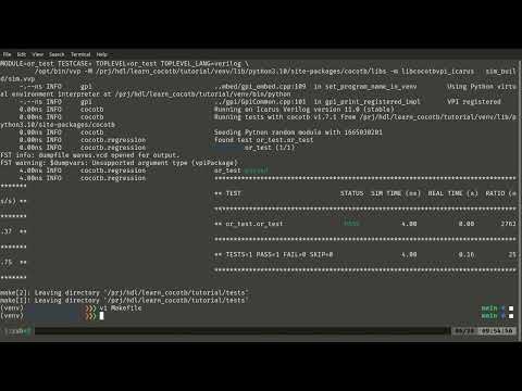 cocotb tutorial Part 0 : Setting the environment
