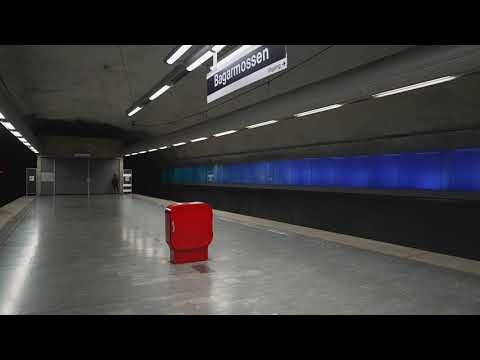 Sweden, Stockholm, subway ride from Bagarmossen to Kärrtorp
