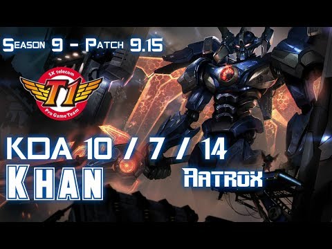 SKT T1 Khan AATROX vs CAMILLE Top - Patch 9.15 KR Ranked