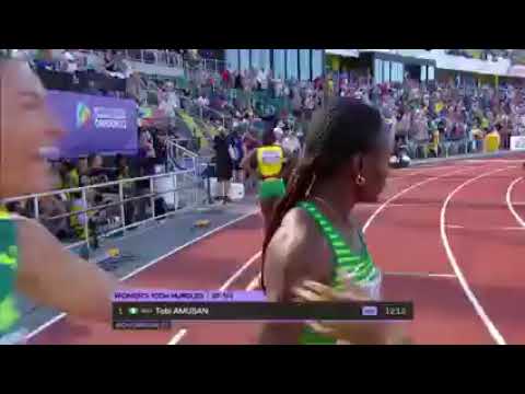 come WATCH: Nigeria’s Tobi Amusan Breaks 100m Hurdles World Record, Takes Gold In Just 12.12 Seconds