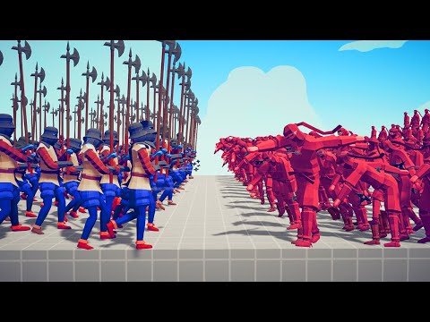 100x NINJA ARMY 🥷 vs 🎭 100x RENAISSANCE ARMY / Totally Accurate Battle Simulator ( TABS )