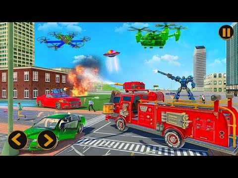 Fire Truck Robot Games - Ambulance Robot Car Simulator - Android Gameplay