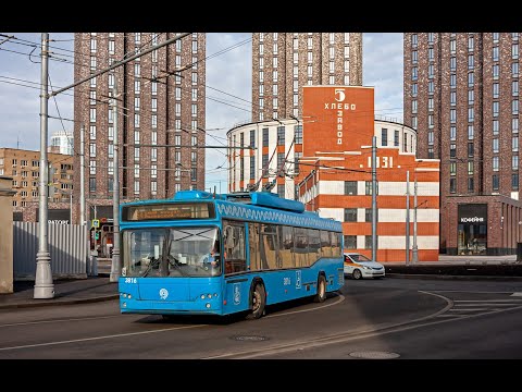 Поездка на троллейбусе СВАРЗ-МАЗ-6235.00 №3816 №54 Белорусский вокзал-м.Филёвский парк