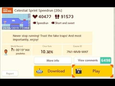 SMM2 | Celestial Sprint Speedrun [20s] by Dynasteel