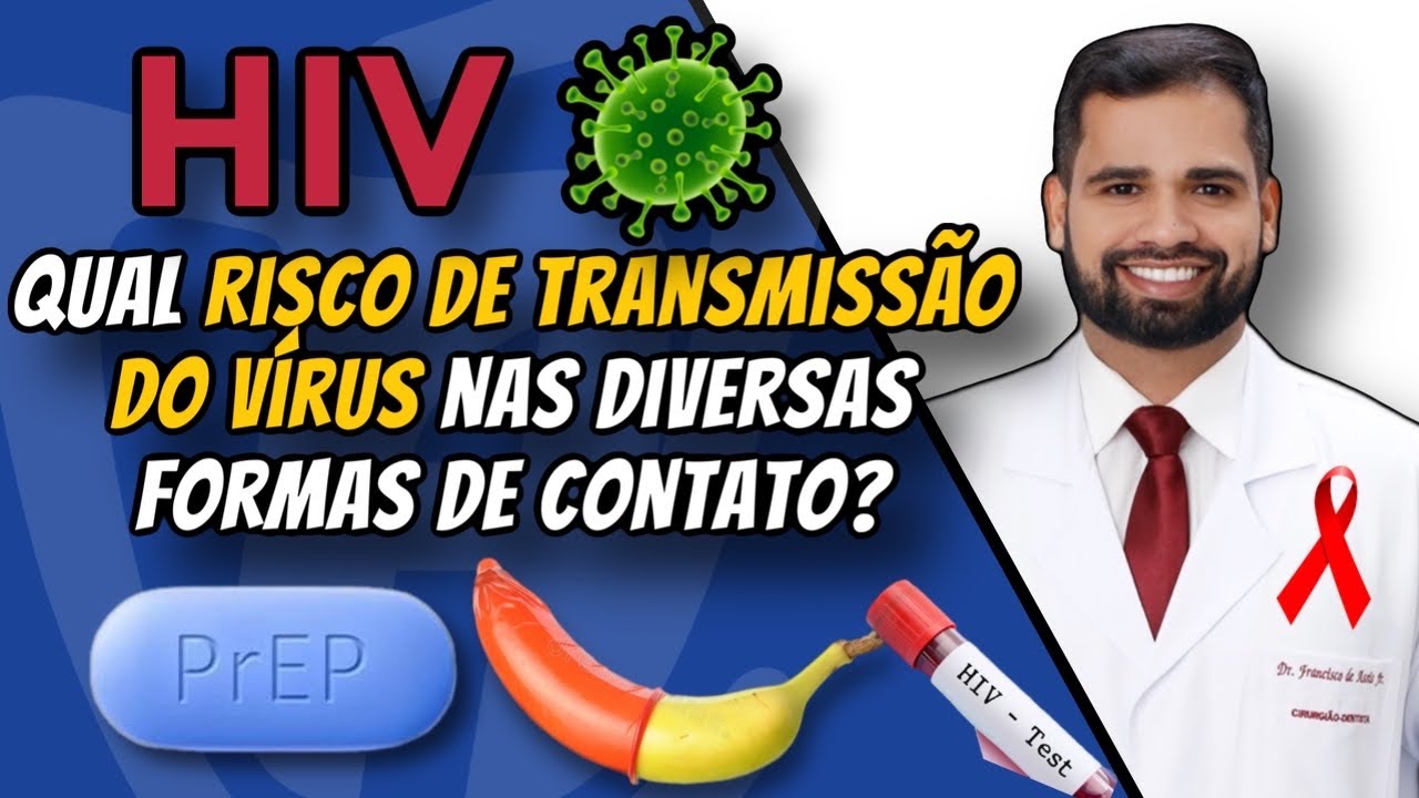 Qual o risco de transmissão do HIV nas diversas formas de contato?