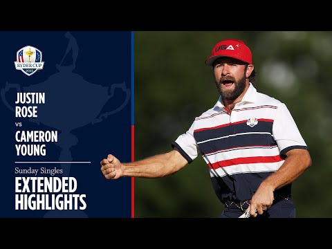 Cameron Young vs Justin Rose Extended Highlights | Sunday Singles | 2025 Ryder Cup