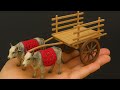 Handmade Miniature Bullock Cart L Traditional Village Craft Realistic Model बैलगाड़ी
