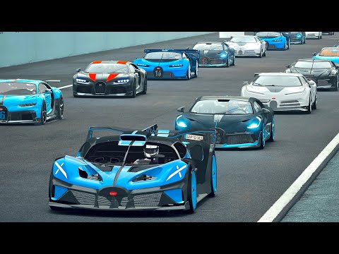 Bugatti Bolide vs Bugatti Hypercars at Old Monza