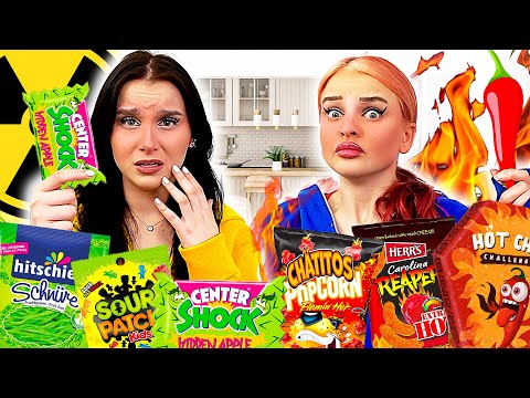 Wer zuletzt aufhört SCHARFES & SAURES zu essen 🍋🌶️, gewinnt 100 € ! - Celina