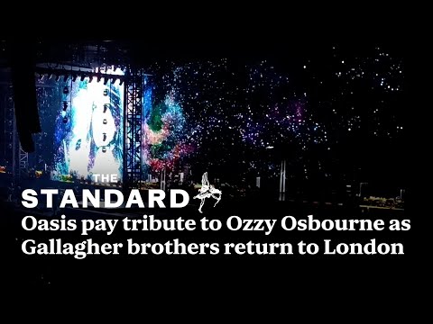 Oasis pay tribute to Ozzy Osbourne as Gallagher brothers return to London