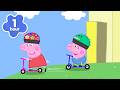 Peppa Pig Vs George Scooter RACE To School Family Adventures Full Episodes