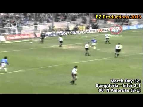 Serie A 1993 1994, day 32 Sampdoria   Inter 3 1 N Amoruso goal)