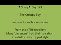 A Song A Day 179: 'The Croppy Boy' version 1. Author unknown, from the 1798 Rebellion.