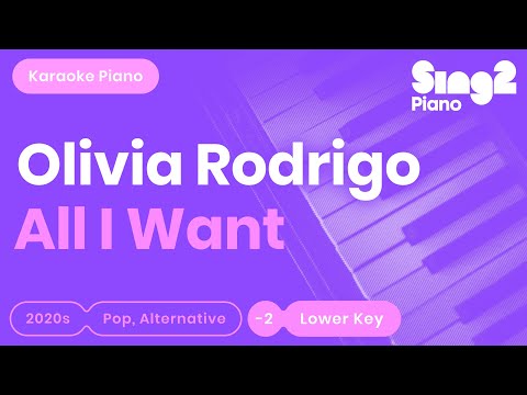 All I Want Karaoke | Olivia Rodrigo (Piano Karaoke)