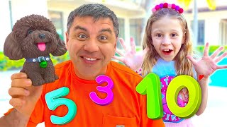 Download lagu Nastya dan Ayah sedang belajar matematika dengan bantuan mainan mp3