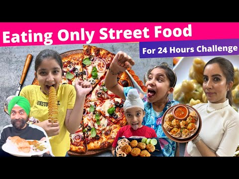 Eating Only Street Food - 24 Hours Challenge | Ramneek Singh 1313 | RS 1313 VLOGS